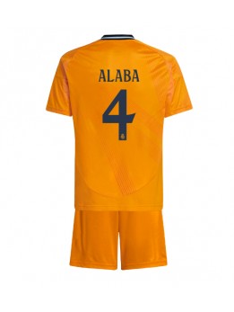 Real Madrid David Alaba #4 Replika Borta Kläder Barn 2024-25 Kortärmad (+ byxor)